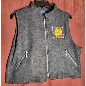 Vintage Pooh Fleece Vest large
